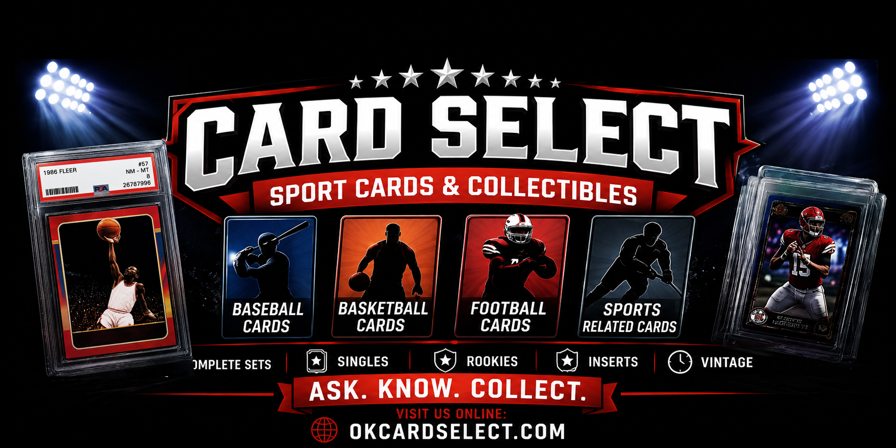 OKCardSelect sports cards and collectibles — Ask. Know. Collect.